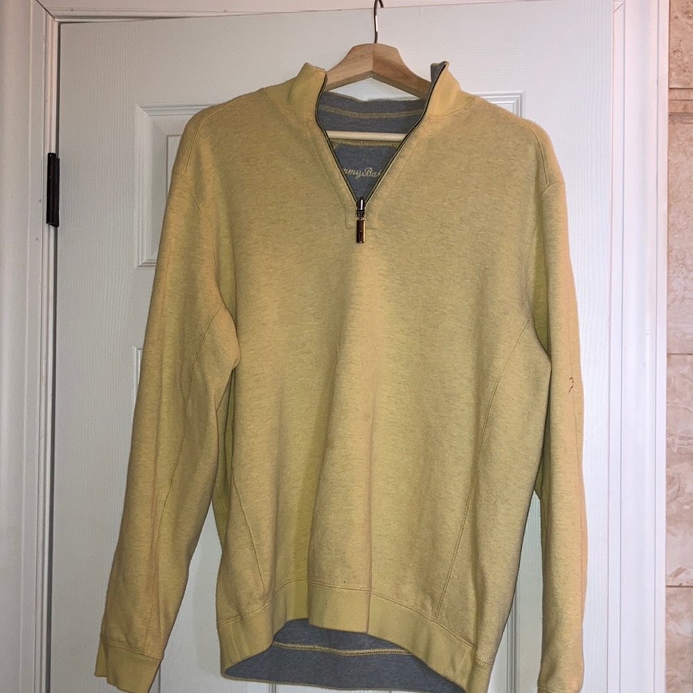 yellow tommy bahama quarter zip